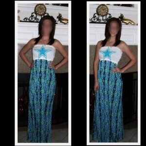 One-of-a-kind Cowboys gameday maxi dress